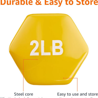 Amazon Basics Vinyl Coated Dumbbell Hand Weights
