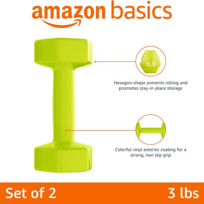 Amazon Basics Vinyl Coated Dumbbell Hand Weights