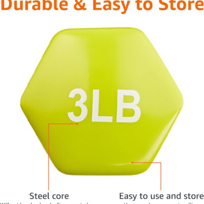 Amazon Basics Vinyl Coated Dumbbell Hand Weights