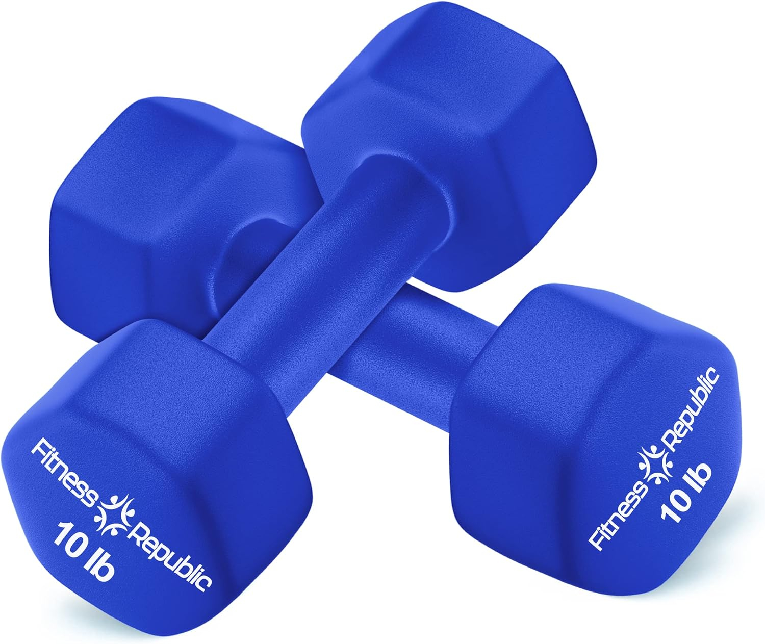 Neoprene Dumbbell Set of 2, Non-Slip, Hex Shape, Free Weights for Muscle Toning and Strength Building - Portable Home Gym Hand Weights
