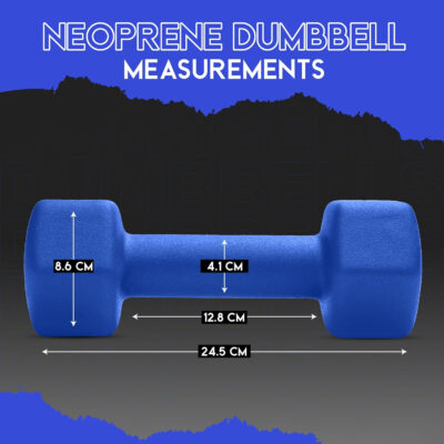 Neoprene Dumbbell Set of 2, Non-Slip, Hex Shape, Free Weights for Muscle Toning and Strength Building - Portable Home Gym Hand Weights