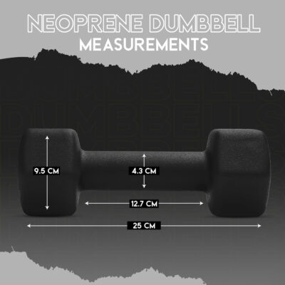 Neoprene Dumbbell Set of 2, Non-Slip, Hex Shape, Free Weights for Muscle Toning and Strength Building - Portable Home Gym Hand Weights