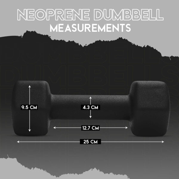 Neoprene Dumbbell Set of 2, Non-Slip, Hex Shape, Free Weights for Muscle Toning and Strength Building - Portable Home Gym Hand Weights