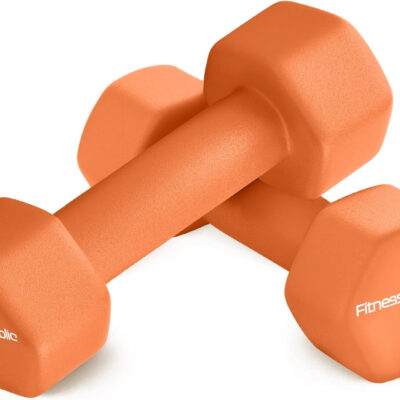 Neoprene Dumbbell Set of 2, Non-Slip, Hex Shape, Free Weights for Muscle Toning and Strength Building - Portable Home Gym Hand Weights