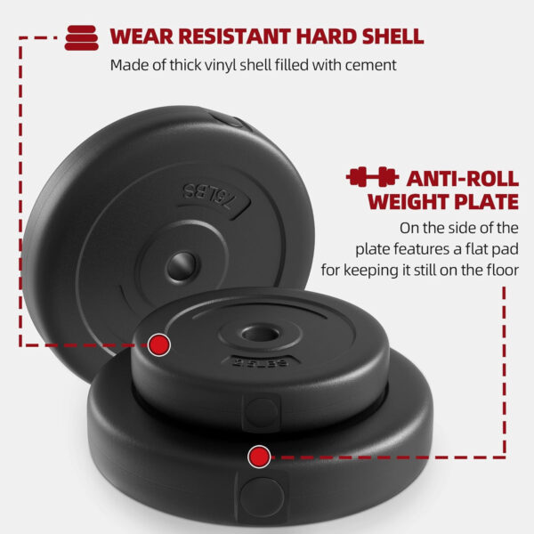 689c6a43a8e9b9fb937049d7a3118d61dc5efe78fc6edb1a3e212.jpg Adjustable Dumbbell Set, 40lbs Free Weights Set for Exercise & Fitness, Vinyl Coated Cement Weights with Collars for Women & Men Home Gym Strength Training