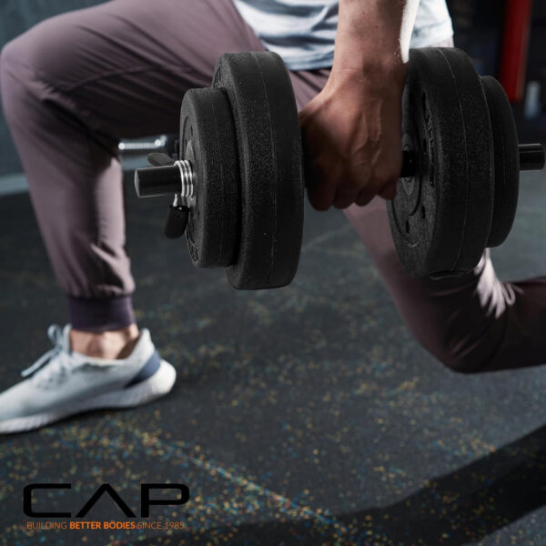 689c6a6bdbf628e04ecf3c8a9c082a06416aa406eb62a58c510a4.jpg CAP Barbell 40-Pound Adjustable Cement Dumbbell Set β Versatile Vinyl Coated Weights for Home Gym Excellence