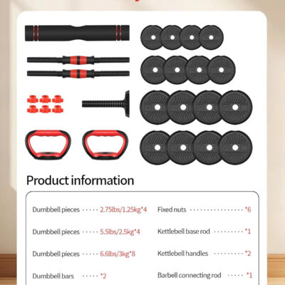 689c6aad59c77a1d37886991e77d9e01fd99c087f2c7aad753273.jpg Adjustable Dumbbells,20/30/40/60/80lbs Free Weight Set with Connector, 4 in1 Dumbbells Set Used as Barbell/Kettlebells/Push up Stand, Fitness Workout Equipment for Home Gym for Youth,Women/Men