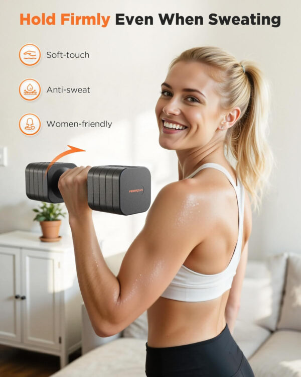 689c6c5e1f49748e00b400ae4d17012b26bc2a000177e3785eabe.jpg FEIERDUN 5-in-1 Adjustable Dumbbell Set of 2, 20LBS/10LBS Hand Weights for Women, 1s-Adjust Dual-Stable Dumbbell Set for Women Home Gym & Outdoor