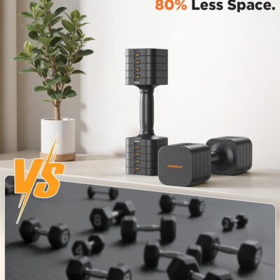 689c6c61b0e057de3c7c7060804435a4f44a1c798a824a0fc21b5.jpg FEIERDUN 5-in-1 Adjustable Dumbbell Set of 2, 20LBS/10LBS Hand Weights for Women, 1s-Adjust Dual-Stable Dumbbell Set for Women Home Gym & Outdoor