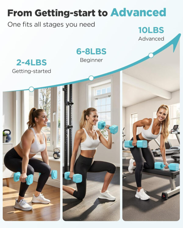 689c6c7c19910cd8900838bc0dbfd433c5dfa9851ffb2a6888a30.jpg FEIERDUN 5-in-1 Adjustable Dumbbell Set of 2, 20LBS/10LBS Hand Weights for Women, 1s-Adjust Dual-Stable Dumbbell Set for Women Home Gym & Outdoor