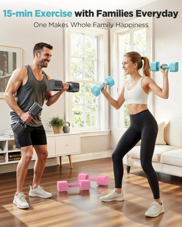 689c6c85d1e82f8fe7d7e72b33d75c6faa4a3b41326a2c8efb7f7.jpg FEIERDUN 5-in-1 Adjustable Dumbbell Set of 2, 20LBS/10LBS Hand Weights for Women, 1s-Adjust Dual-Stable Dumbbell Set for Women Home Gym & Outdoor