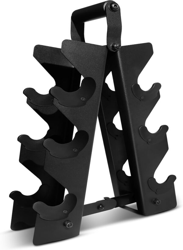 Yes4All Neoprene Coated Dumbbell Hand Weight Sets - Multiple Weight Options with Rack, Anti-roll, Anti-Slip, Hexagon Shape