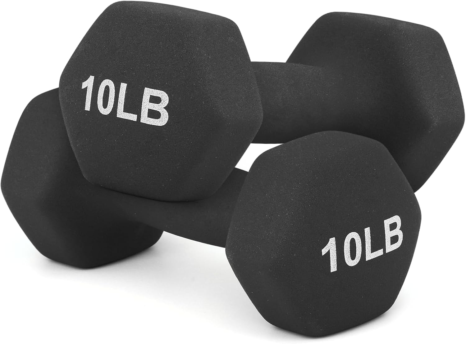 Neoprene Coated Dumbbell Hand Weights Set – 8LB, 10LB, 12LB, 15LB Pairs for Strength Training, Home Workouts and Full-Body Fitness, Hex Shape and Non-Slip Grip