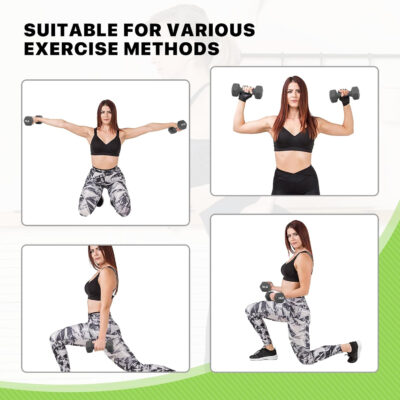 Neoprene Coated Dumbbell Hand Weights Set – 8LB, 10LB, 12LB, 15LB Pairs for Strength Training, Home Workouts and Full-Body Fitness, Hex Shape and Non-Slip Grip