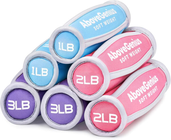 689c709d29952e3c6e1c71a7a4abaf1c94cf4c5f5412861b94efc.jpg Hand Weights for Women Men, Soft Dumbbells Set of 6(1lb 2lb 3lb Each Pack) for Dumbbell Walking Weight Sets with Hand Strap, Pink Weights for Workout Running, Pilates, Yoga, Jogging and Physical Therapy, Gifts for Women