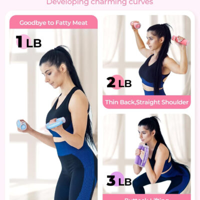 689c709ee407f6c9298389aced04bd4ef384bf6ef5b85b965eed2.jpg Hand Weights for Women Men, Soft Dumbbells Set of 6(1lb 2lb 3lb Each Pack) for Dumbbell Walking Weight Sets with Hand Strap, Pink Weights for Workout Running, Pilates, Yoga, Jogging and Physical Therapy, Gifts for Women