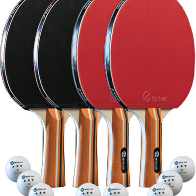 Ping Pong Paddles Sets - Premium Table Tennis Rackets with Ping Pong Balls & Professional Case - JP WinLook Portable Table Tennis Paddles Set for Indoor & Outdoor Play