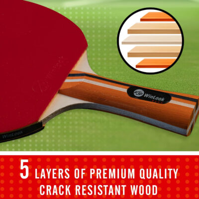 Ping Pong Paddles Sets - Premium Table Tennis Rackets with Ping Pong Balls & Professional Case - JP WinLook Portable Table Tennis Paddles Set for Indoor & Outdoor Play
