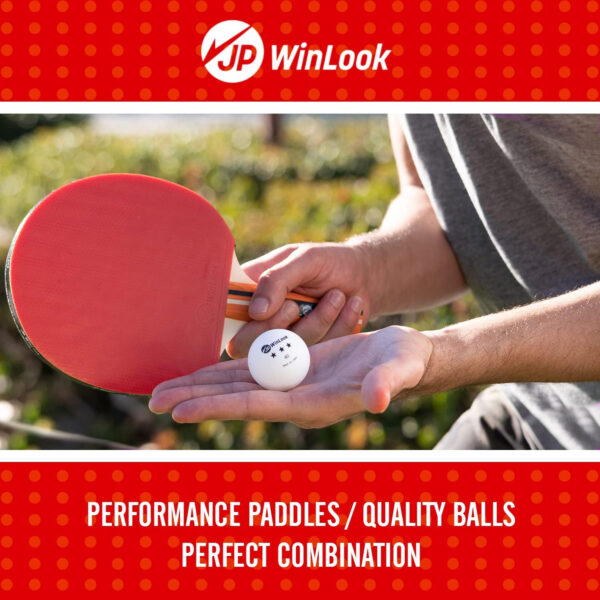 Ping Pong Paddles Sets - Premium Table Tennis Rackets with Ping Pong Balls & Professional Case - JP WinLook Portable Table Tennis Paddles Set for Indoor & Outdoor Play