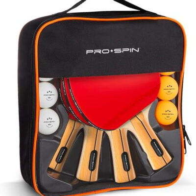 PRO SPIN Ping Pong Paddles - High-Performance Set with Premium Table Tennis Rackets, 3-Star Ping Pong Balls, Compact Storage Case | Professional Quality Ping Pong Paddle Set | Indoor & Outdoor Games
