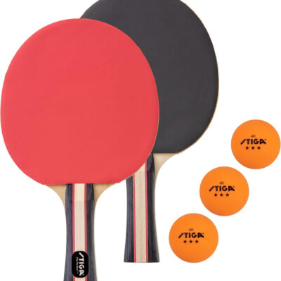 689c7c9fc15b459d6d1298c83607822101ee82832e3e63ab13f0d.jpg STIGA Performance 2 or 4 Player Table Tennis Set – USATT Approved Rackets and 3-Star Balls – 5-Ply Blade & Flared Handle – Perfect for Skill Development