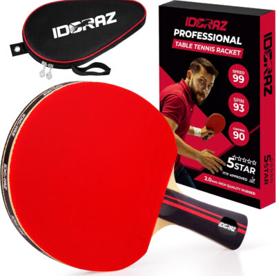 689c7d2fc9ed119e7a3e0fc810bbbf7cfb10dbe5f3f983346cf47.jpg Ping Pong Paddle Professional Racket - Table Tennis Racket with Carrying Case - ITTF Approved Rubber for Tournament Play - Best Table Tennis Paddle