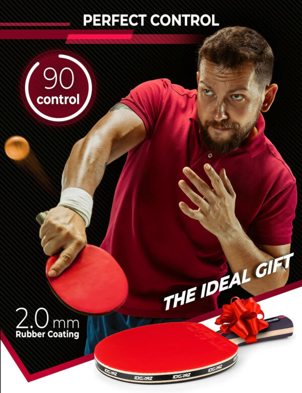 689c7d3a9172609352d90ca36efbc859cf9c9fbdb4c01564fc2de.jpg Ping Pong Paddle Professional Racket - Table Tennis Racket with Carrying Case - ITTF Approved Rubber for Tournament Play - Best Table Tennis Paddle