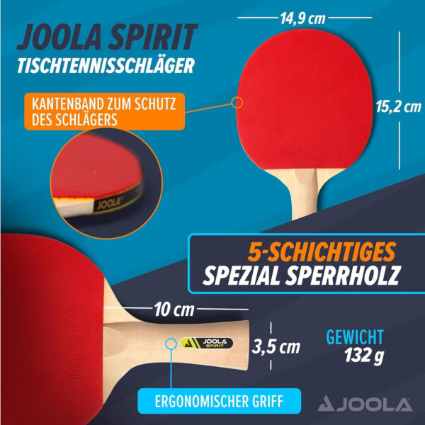 689c7d636edd78ce3d11275b10690e230d25df52080576d20f893.jpg JOOLA Family Premium Ping Pong Paddles Set of 4 - Advanced Table Tennis Rackets, 10 Training 3 Star Ping Pong Balls, and Storage Case - Competitive or Recreational Play - Indoor and Outdoor Compatible