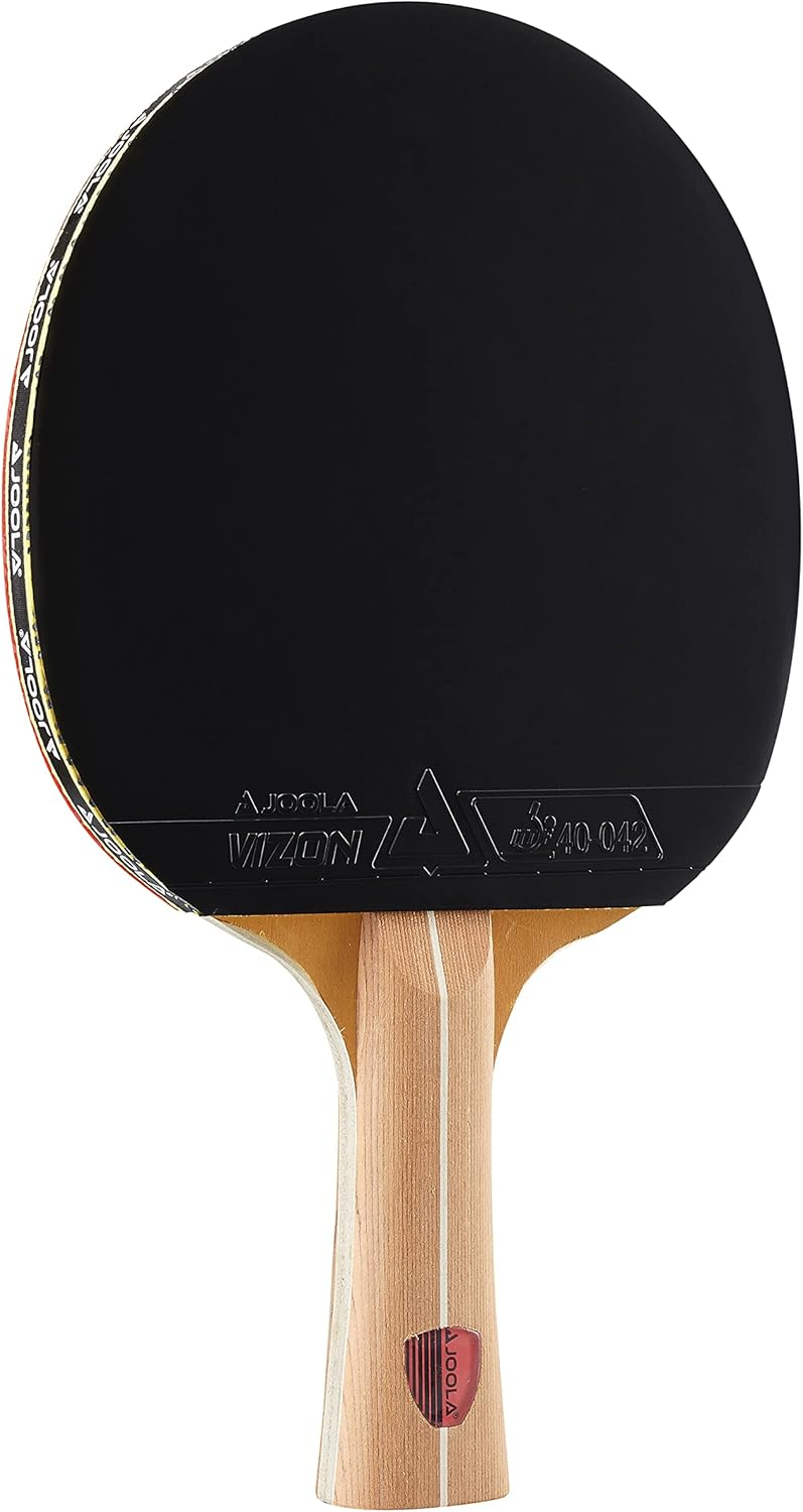 JOOLA Omega Control - Tournament Performance Ping Pong Paddle - Table Tennis Racket for Advanced Training with Flared Handle - Includes Vizon Table Tennis Rubber - Designed for Control