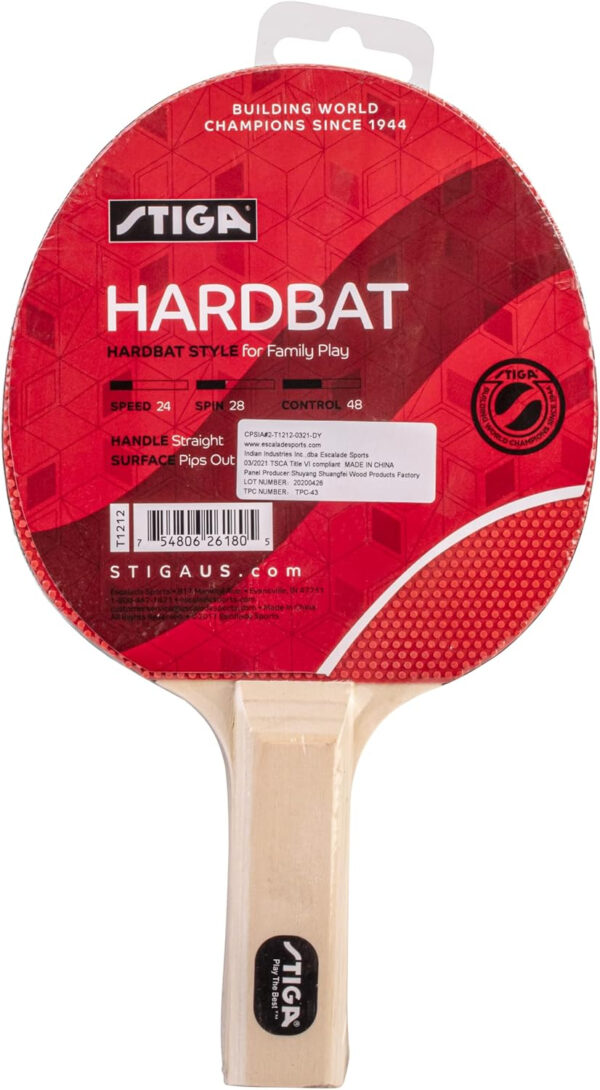 689c7e86d6fb931ac04f5919e9463394a023d82d6fe48900d1a04.jpg STIGA Hardbat Table Tennis Racket - USATT Approved Recreational Ping Pong Paddle