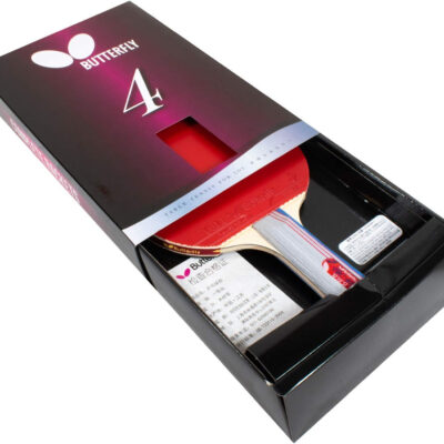 Butterfly 401 Table Tennis Racket Set - 1 Ping Pong Paddle – 1 Ping Pong Paddle Case - ITTF Approved Table Tennis Paddle - Ships in Ping Pong Racket Gift Box, Multi, B401FL
