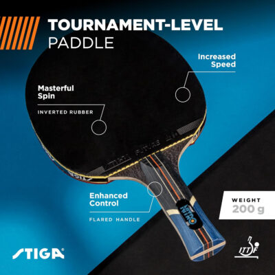 689c7eea03d6f4f37eeebd822ce452c4ad833cdddeca2c43183b4.jpg STIGA Nitro Performance Ping Pong Paddle - 6-ply Light Blade - 2mm Premium Sponge – Flared Handle for Exceptional Grip - Performance Table Tennis Racket for Serious Play