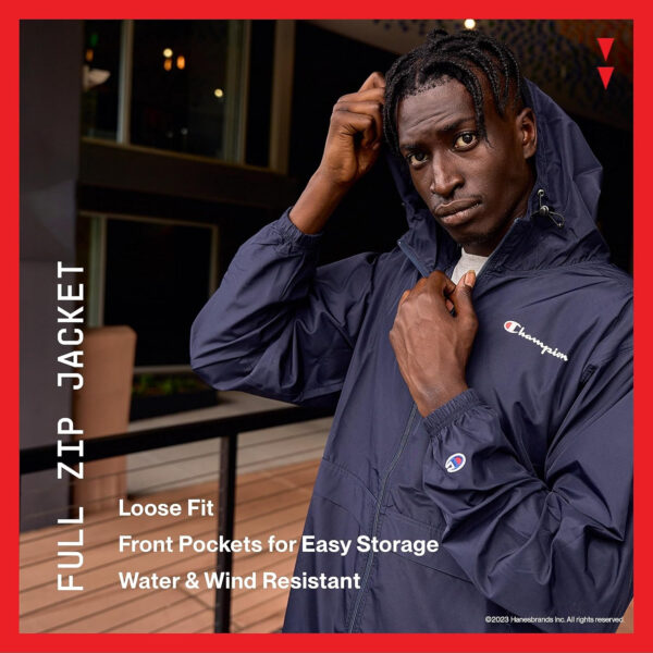 689c81f2238141448eb1402a181f48d55074e18eb1e10c9f07f5d.jpg Champion Men's Jacket, Stadium Full-zip Jacket, Wind Resistant, Water Resistant Jacket for Men