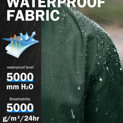 ZITY Men's Rain Jacket Waterproof with Hood Lightweight Raincoat for Golf Hiking Camping Cycling