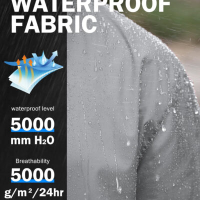 ZITY Men's Rain Jacket Waterproof with Hood Lightweight Raincoat for Golf Hiking Camping Cycling
