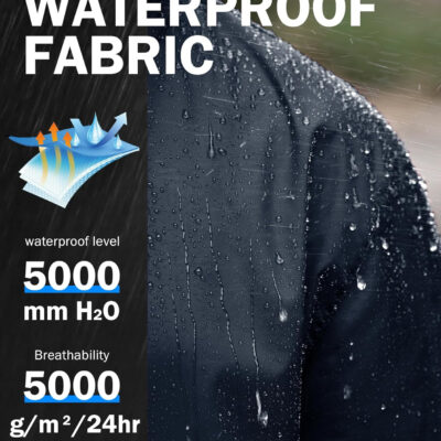 ZITY Men's Rain Jacket Waterproof with Hood Lightweight Raincoat for Golf Hiking Camping Cycling