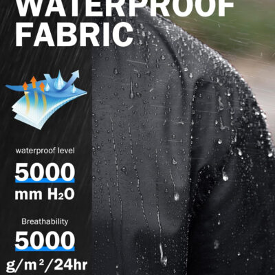 ZITY Men's Rain Jacket Waterproof with Hood Lightweight Raincoat for Golf Hiking Camping Cycling