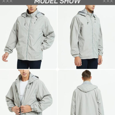 689c850a5af994f86638a6c238b6883252bc3cc449e53f0b8eae5.jpg Mens Lightweight Windbreaker Waterproof Rain Jacket with Removable Hood