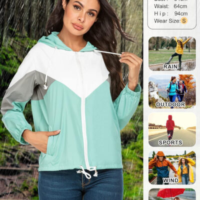 689c8584960870eaea5438e4129515960939b4cc08cb7b8f79142.jpg SoTeer Women's Waterproof Rain Jackets Lightweight Hooded Windbreaker Packable Active Outdoor Raincoat