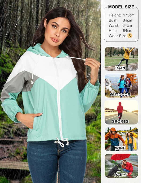 689c8584960870eaea5438e4129515960939b4cc08cb7b8f79142.jpg SoTeer Women's Waterproof Rain Jackets Lightweight Hooded Windbreaker Packable Active Outdoor Raincoat
