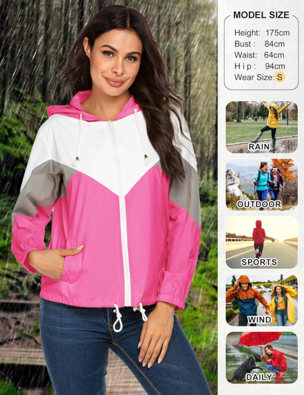 689c858e1ffebd2916e31d758c9dade213dcd65f0709d0774f19f.jpg SoTeer Women's Waterproof Rain Jackets Lightweight Hooded Windbreaker Packable Active Outdoor Raincoat