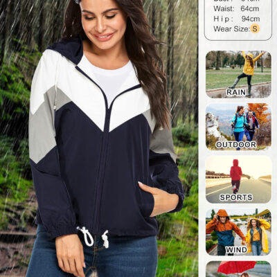 689c859bd85060d1626b59756b365a9f04647a4ddfd80951c16d8.jpg SoTeer Women's Waterproof Rain Jackets Lightweight Hooded Windbreaker Packable Active Outdoor Raincoat