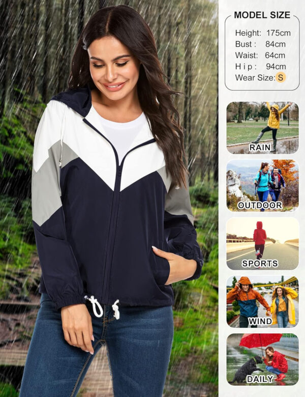 689c859bd85060d1626b59756b365a9f04647a4ddfd80951c16d8.jpg SoTeer Women's Waterproof Rain Jackets Lightweight Hooded Windbreaker Packable Active Outdoor Raincoat