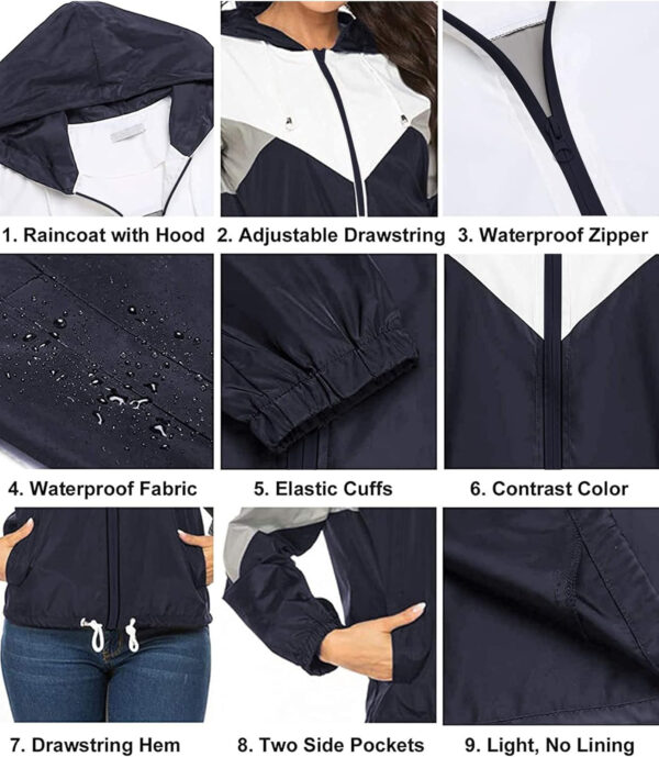 689c859dc4668860fbb05477264c2acc1d3ce921c6df3a6831eee.jpg SoTeer Women's Waterproof Rain Jackets Lightweight Hooded Windbreaker Packable Active Outdoor Raincoat