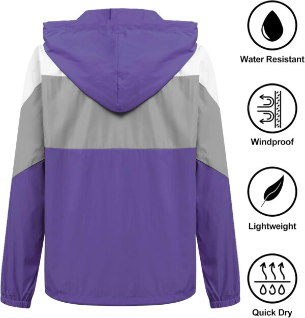 689c85a3b42d2023b205db68879e0f28f19bc32bfe59424aee7aa.jpg SoTeer Women's Waterproof Rain Jackets Lightweight Hooded Windbreaker Packable Active Outdoor Raincoat