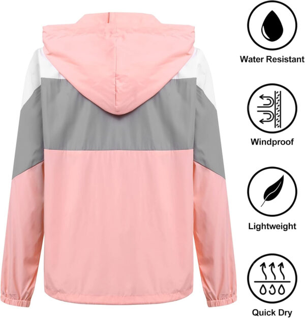 689c85ab7434eae527c434c8f3e4f085de2e8844b3ec1016bffd3.jpg SoTeer Women's Waterproof Rain Jackets Lightweight Hooded Windbreaker Packable Active Outdoor Raincoat