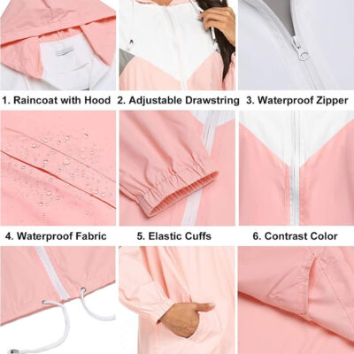 689c85af1873c500004570997aff6edcf4d92cc8ffc46a84e8514.jpg SoTeer Women's Waterproof Rain Jackets Lightweight Hooded Windbreaker Packable Active Outdoor Raincoat