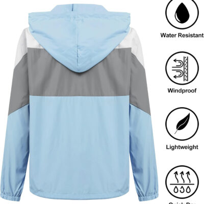 689c85b319bdadea3805dc8fb6d73a77efc0eaab7421b2e4dcccd.jpg SoTeer Women's Waterproof Rain Jackets Lightweight Hooded Windbreaker Packable Active Outdoor Raincoat