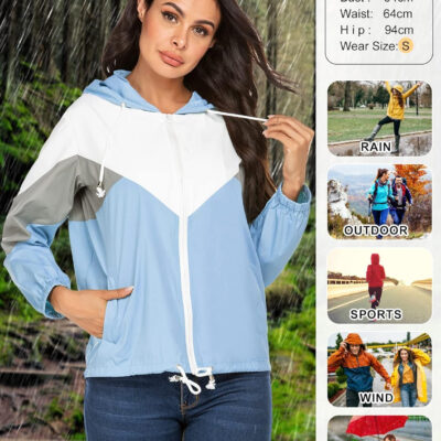 689c85b56cb464e52cf899b3586b60aa30fd264ef4b98bf77f07f.jpg SoTeer Women's Waterproof Rain Jackets Lightweight Hooded Windbreaker Packable Active Outdoor Raincoat