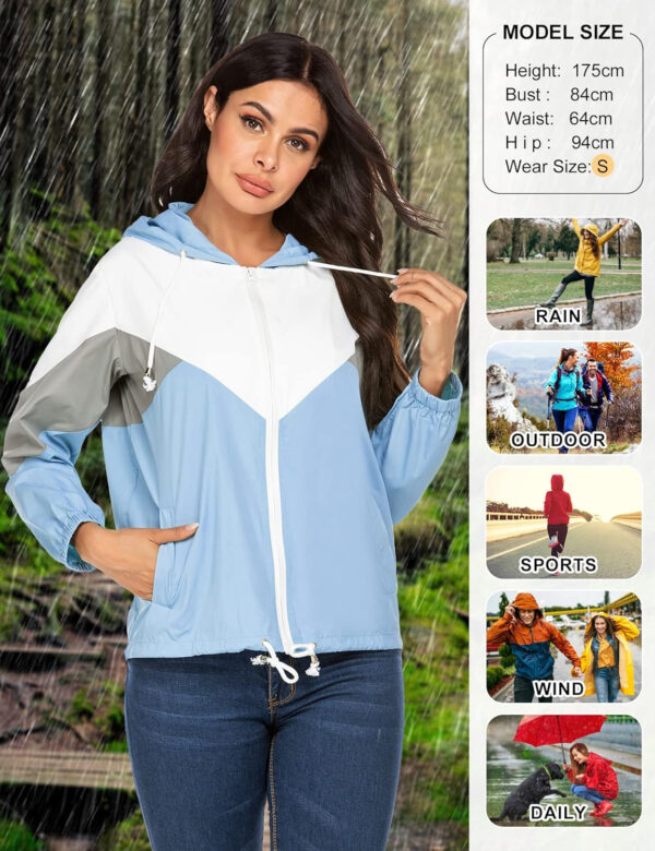 689c85b56cb464e52cf899b3586b60aa30fd264ef4b98bf77f07f.jpg SoTeer Women's Waterproof Rain Jackets Lightweight Hooded Windbreaker Packable Active Outdoor Raincoat